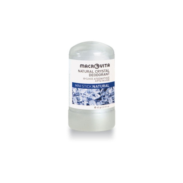 Macrovita Natural Crystal Deodorant Mini Stick Natural - Φυσικός Αποσμητικός Κρύσταλλος 60gr