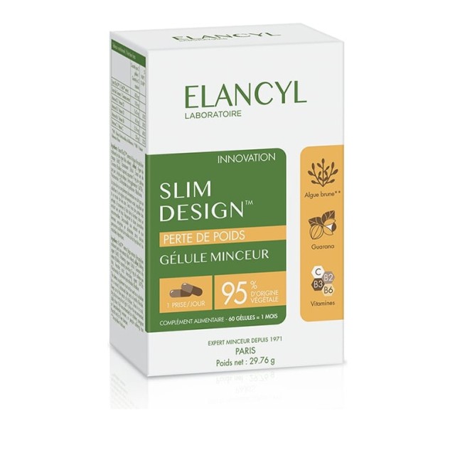 ELANCYL Slim Design Gelule Minceur, Συμπλήρωμα Διατροφής για Αδυνάτισμα και Σύσφιξη 60caps