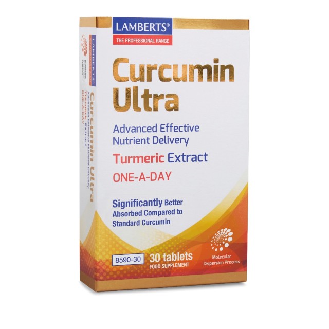 Lamberts Curcumin Ultra Κουρκουμίνη με Αντιφλεφμονώδη Δράση για τις Αρθρώσεις, 30tabs 8590-30