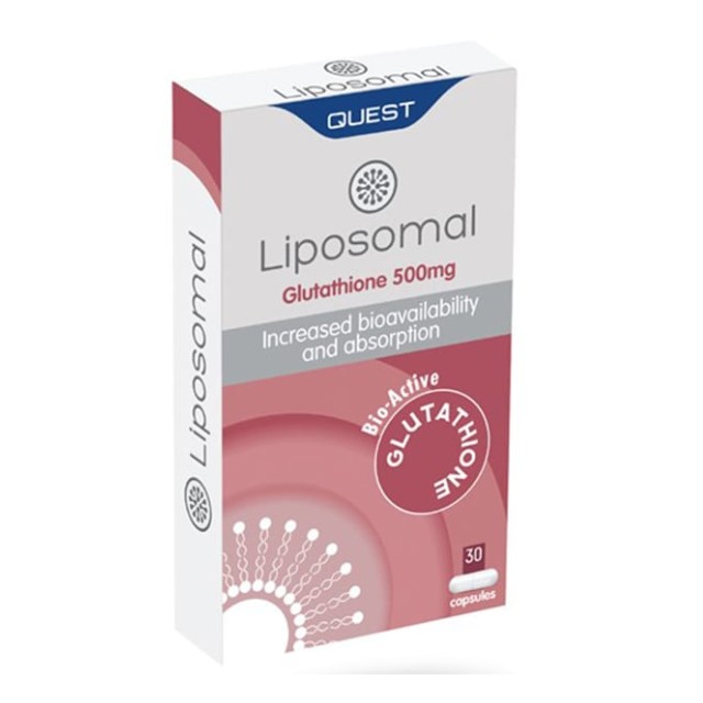 Quest Liposomal Glutathione 500mg Λιποσωμική Γλουταθειόνη 30 Κάψουλες