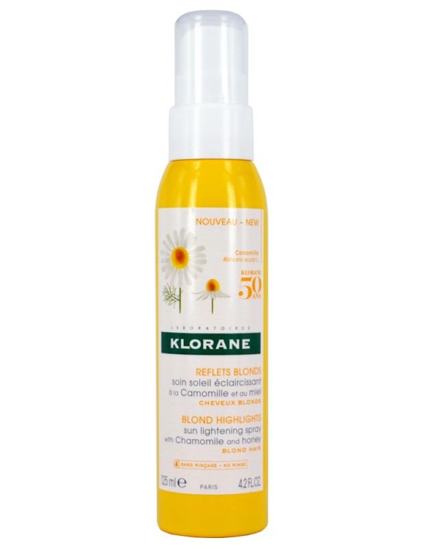 KLORANE Camomille Hair Spray, Σπρέι με Χαμομήλι & Μέλι για την Ανάδειξη των Ξανθών Μαλλιών, 125ml