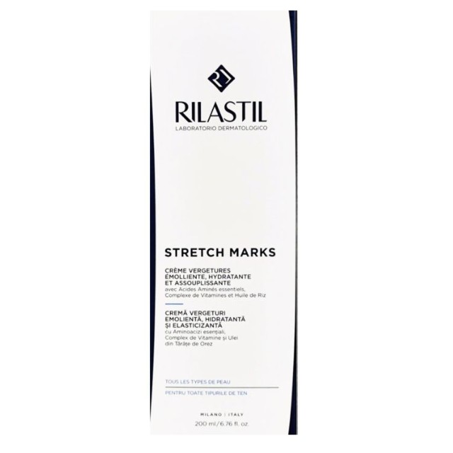 Rilastil Smagliature Stretch Marks Cream Emollient Κρέμα για Ραγάδες 200ml