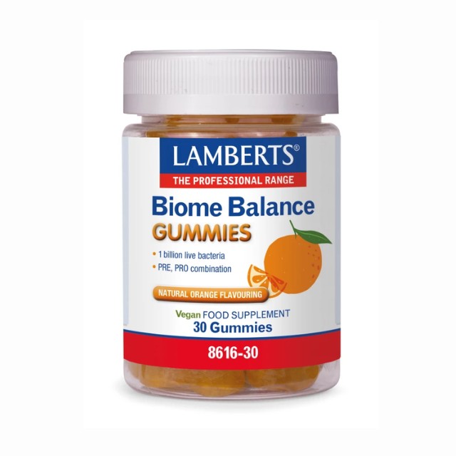 Lamberts Biome Balance Gummies με Φυσική Γεύση Πορτοκάλι 30 Gummies