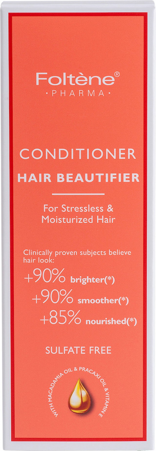 FOLTENE PHARMA Conditioner Hair Beautifier, Μαλακτική Κρέμα για Tαλαιπωρημένα & Αφυδατωμένα Μαλλιά 180ml