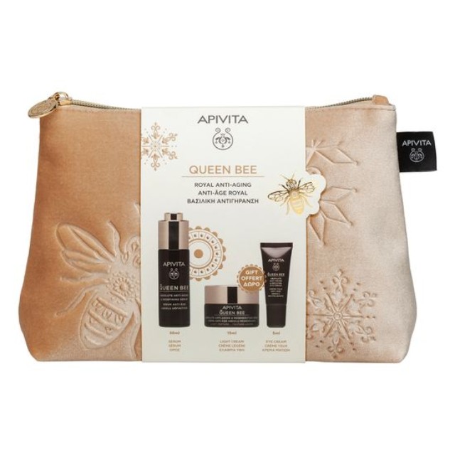 Apivita Πακέτο Queen Bee Serum 30ml & Δώρο Anti-Aging Light Cream 15ml + Eye Cream 5ml