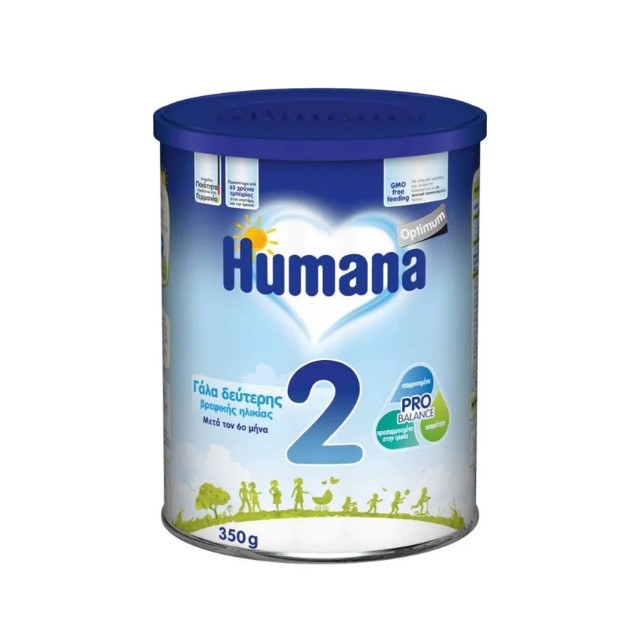 Humana Optimum 2 Pro Balance Γάλα Δεύτερης Βρεφικής Ηλικίας Από τον 6ο Μήνα 350gr