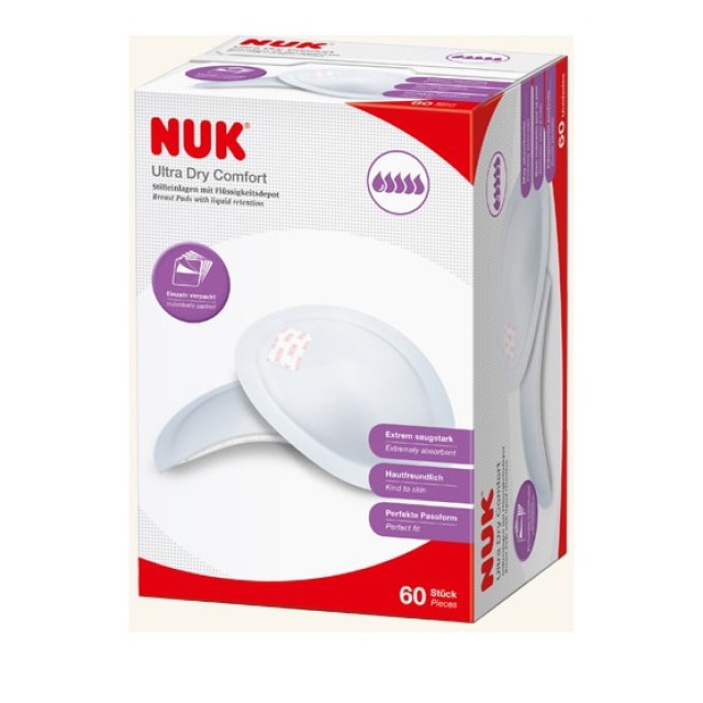 NUK Επιθέματα Στήθους Ultra Dry Comfort (10.252.081), 60τμχ