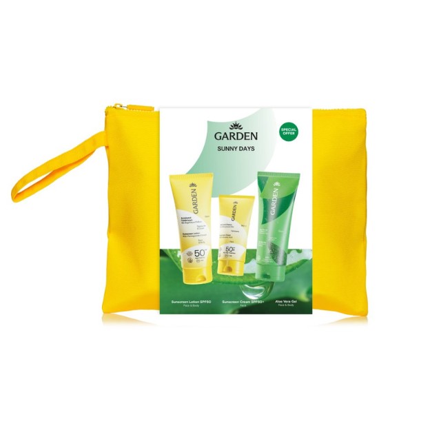 Garden Sunny Days Πακέτο Face & Body Lotion SPF50 75ml & Face Cream SPF50+ 25ml & Aloe Vera Gel 75ml
