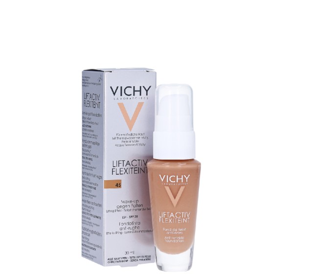 Vichy Liftactiv Flexilift Teint Make Up No 45 Gold Αντιρυτιδικό Make-Up Για Άμεσο Αποτέλεσμα Lifting & Λάμψης Με SPF20, 30ml