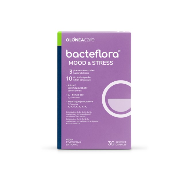 Olonea Bacteflora Mood & Stress για την Μείωση του Άγχους 30 κάψουλες
