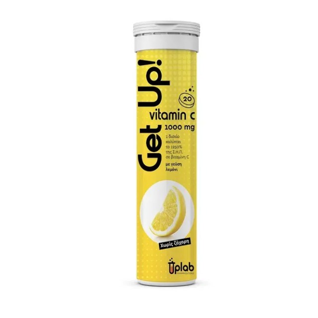 Uplab GetUp Vitamin C 1000mg Συμπλήρωμα Διατροφής με Γεύση Λεμόνι 20 Αναβράζοντα Δισκία