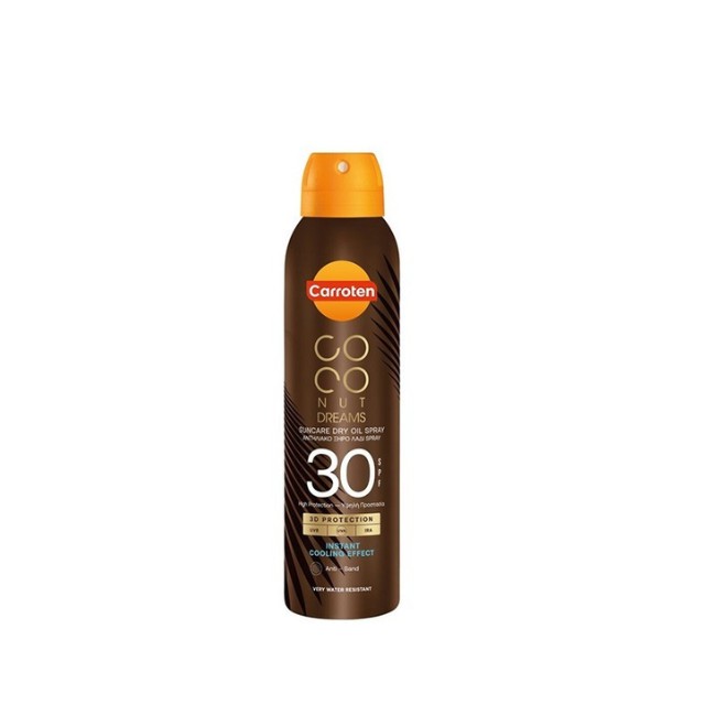 Carroten Coconut Dreams SPF30 Διάφανο Αντηλιακό Ξηρό Λάδι Spray με Άρωμα Καρύδας 150ml