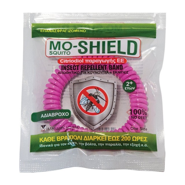 Mo-Shield Αντικουνουπικό Βραχιόλι Χρώμα Φούξια, 1τμχ