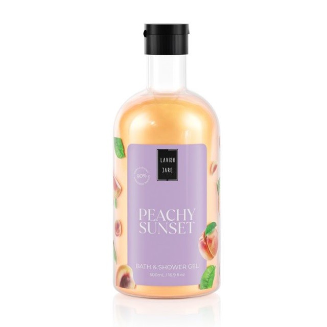 Lavish Care Bath & Shower Gel Peachy Sunset Αφρόλουτρο Σώματος Με Άρωμα Ροδάκινο, 500ml