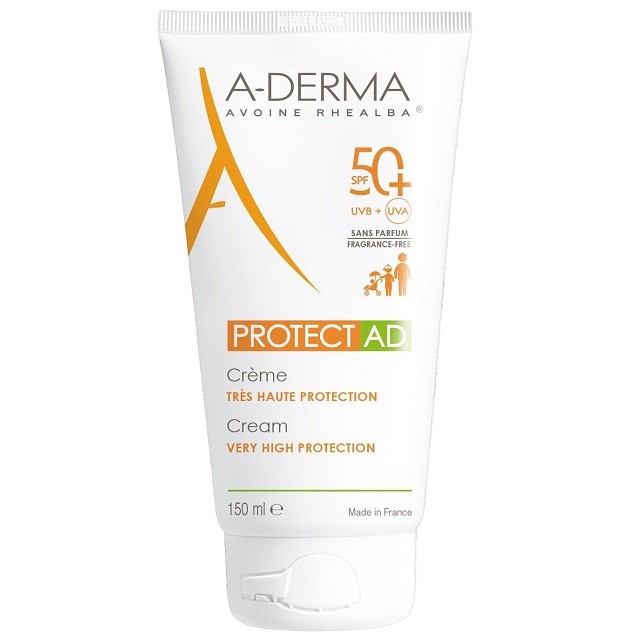 A-Derma Sun Protect AD Sunscreen Cream for Face & Body Spf50+ Αντηλιακή Κρέμα Προσώπου & Σώματος, 150ml