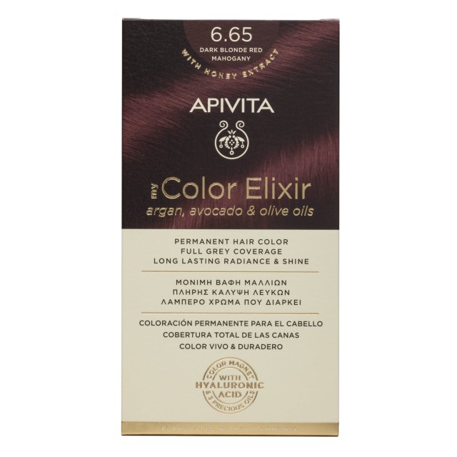 Apivita My Color Elixir Νο 6.65 Βαφή Μαλλιών Μόνιμη Έντονο Κόκκινο