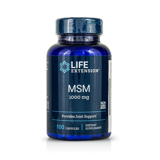 Life Extension MSM 1000mg Συμπλήρωμα Διατροφής Για Την Υποστήριξη Των Μυών & Των Αρθρώσεων, 100 Κάψουλες