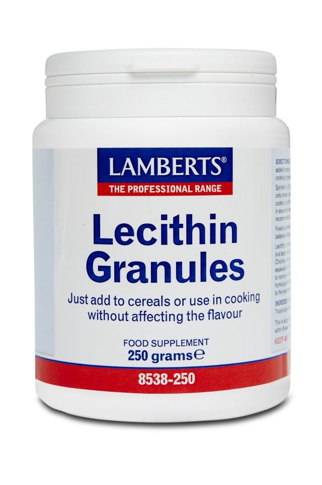 Lamberts Lecithin Granules Συμπλήρωμα Διατροφής με Λεκιθίνη 250gr 8538-250