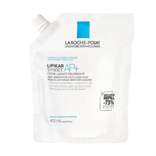 La Roche Posay Lipikar Syndet AP+ Refill Ανταλλακτικό Κρεμώδες Αφρόλουτρο για το Ξηρό Δέρμα 400ml