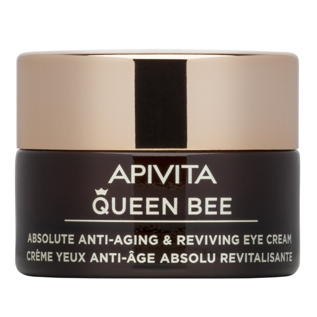 APIVITA Queen Bee Eye Cream, Κρέμα Ματιών Αντιγήρανσης και Αναζωογόνησης με Βασιλικό Πολτό 15ml