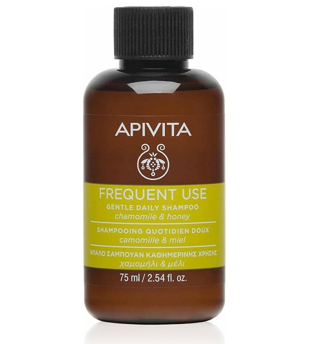 Apivita Gentle Daily Shampoo Απαλό Σαμπουάν για Καθημερινή Χρήση με Χαμομήλι & Μέλι 75ml