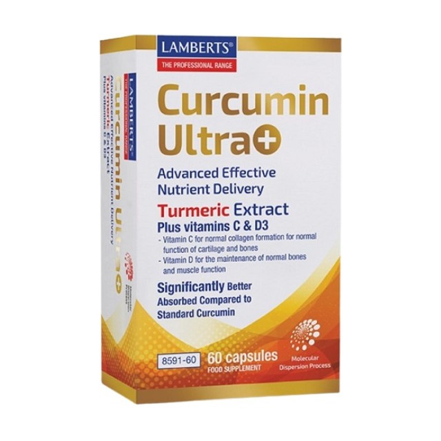 Lamberts Curcumin Ultra+ Turmeric Extract Plus Vitamin C & D3 60 κάψουλες (8591-60)