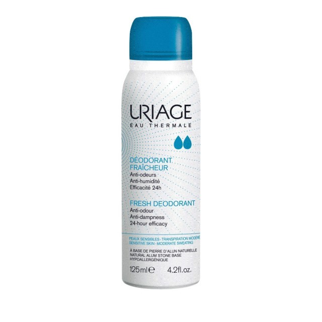 Uriage Deodorant Fraicheur Αποσμητικό Σπρέι 24ωρης Προστασίας, για Ευαίσθητα Δέρματα, 125 ml
