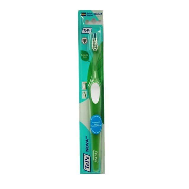 TePe Nova Medium Οδοντόβουρτσα Μέτρια Σε Πράσινο Χρώμα, 1 Τεμάχιο