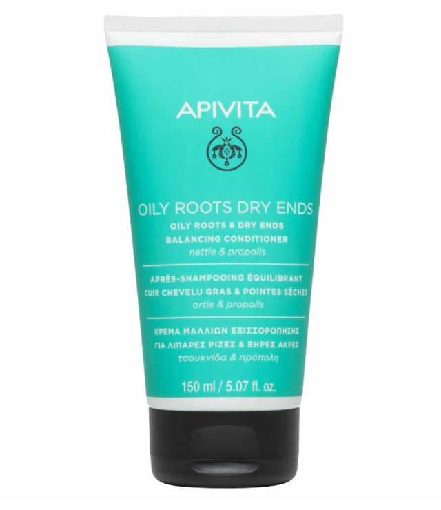 APIVITA Hair Conditioner Balancing, Κρέμα Μαλλιών Εξισορρόπησης για Λιπαρές Ρίζες & Ξηρές Άκρες με Τσουκνίδα & Πρόπολη, 150ml