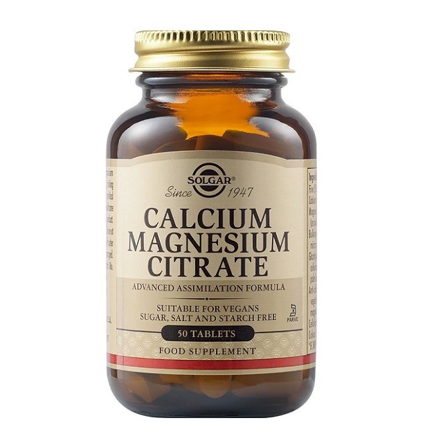 Solgar Calcium Magnesium Citrate Συμπλήρωμα Διατροφής Ασβέστιού & Μαγνησίου, 50 Κάψουλες