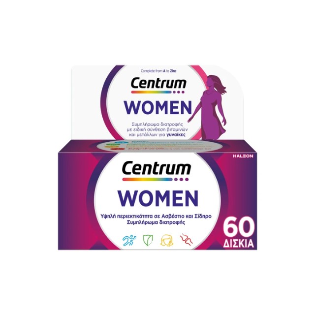 Centrum Women Συμπλήρωμα Διατροφής Για Την Γυναίκα Με Βιταμίνη D, 60 Δισκία