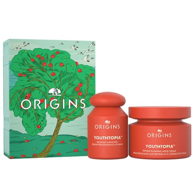 Origins Youthtopia Πακέτο Plumping Apple Κρέμα Προσώπου 50ml & Refining Apple Peel Απολεπιστικό Προσώπου 30ml