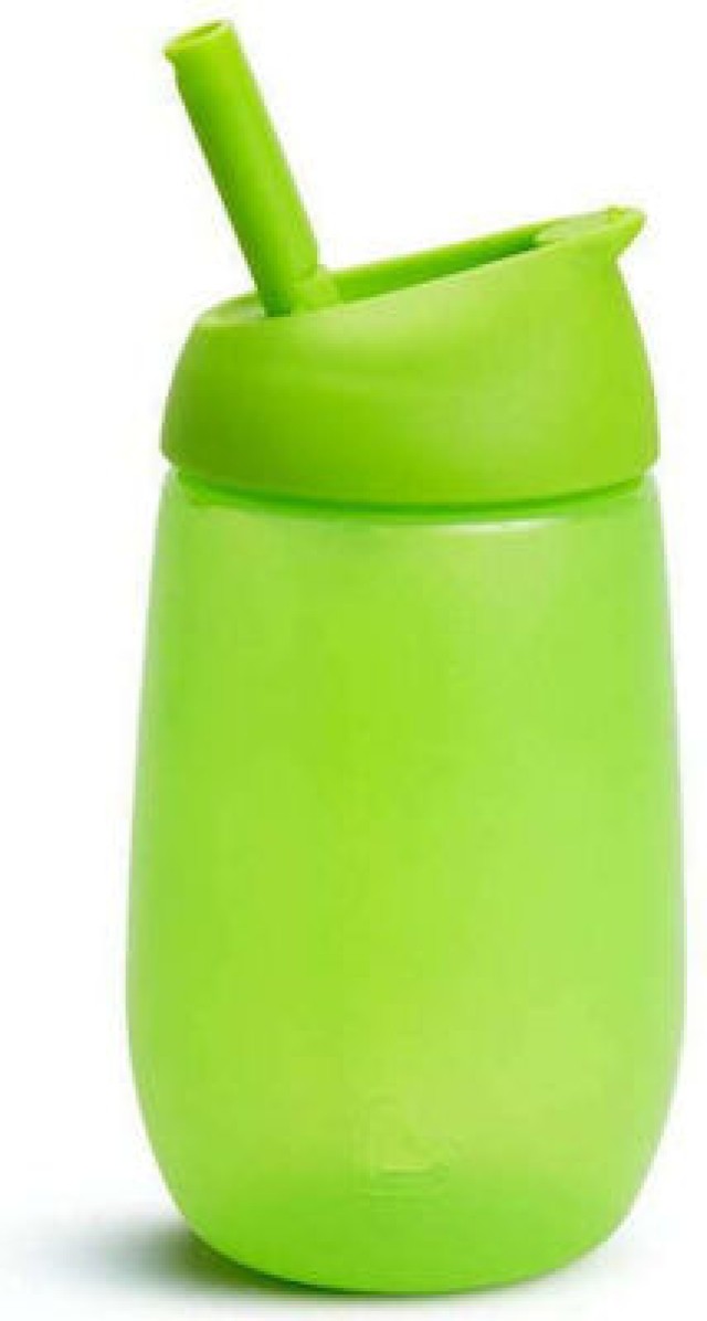 MUNCHKIN Simple Clean Κύπελλο Πλαστικό Με Καλαμάκι Σιλικόνης Για Παιδιά 12m+ Σε Πράσινο Χρώμα (011275), 296ml