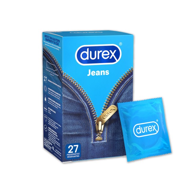 DUREX Jeans Large,  Προφυλακτικά Ευκολοφόρετα  27τμχ