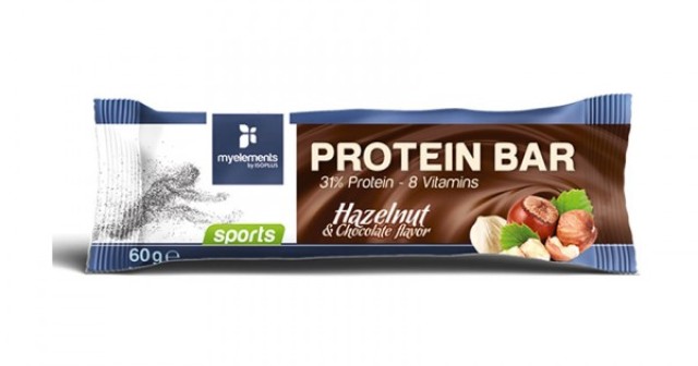 MY ELEMENTS Sports Protein Bar Μπάρα Πρωτεΐνης Με Γέυση Σοκολάτα & Φουντούκι, 60gr