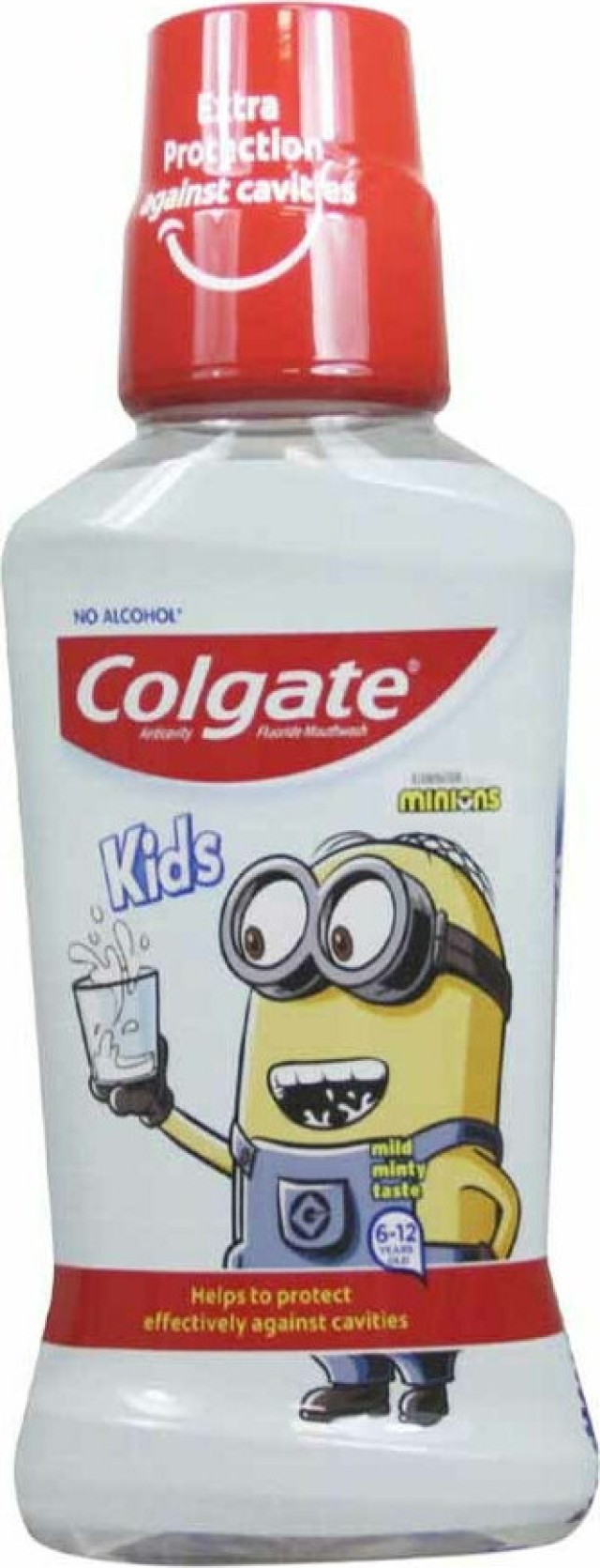 COLGATE Mouthwash Minions Soft Mint, Στοματικό Διάλυμα για Παιδιά με Ελαφριά Γεύση Μέντας 6-12 Ετών, 250ml