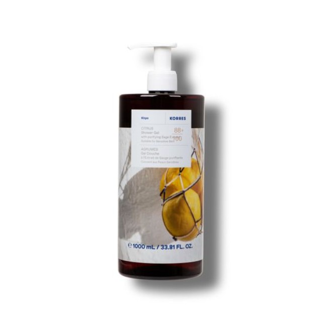 Korres Renewing Body Cleanser Citrus Αφρόλουτρο Με Άρωμα Eσπεριδοειδών 1000ml