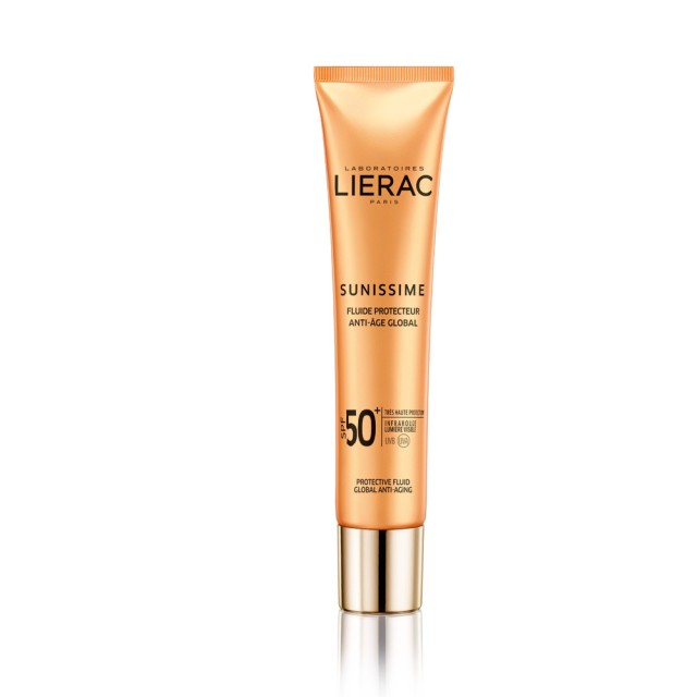 LIERAC Sunissime Protective Fluid Global Anti-Aging Cream SPF50+, Αντηλιακή Κρέμα Προσώπου με Αντιγηραντική Δράση, 40ml
