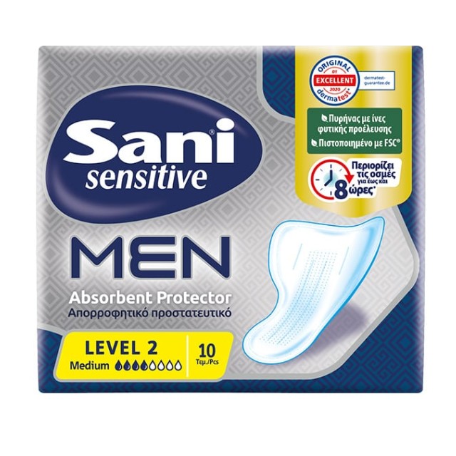 Sani Sensitive Men Medium Απορροφητικό Προστατευτικό Level 2 10τμχ