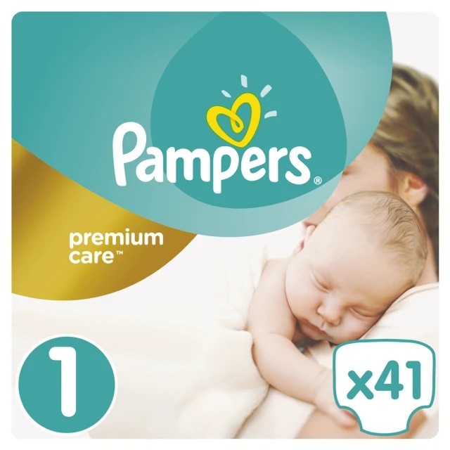 Pampers Premium Care New Baby Πάνες No1 (2-5kg), 41τμχ