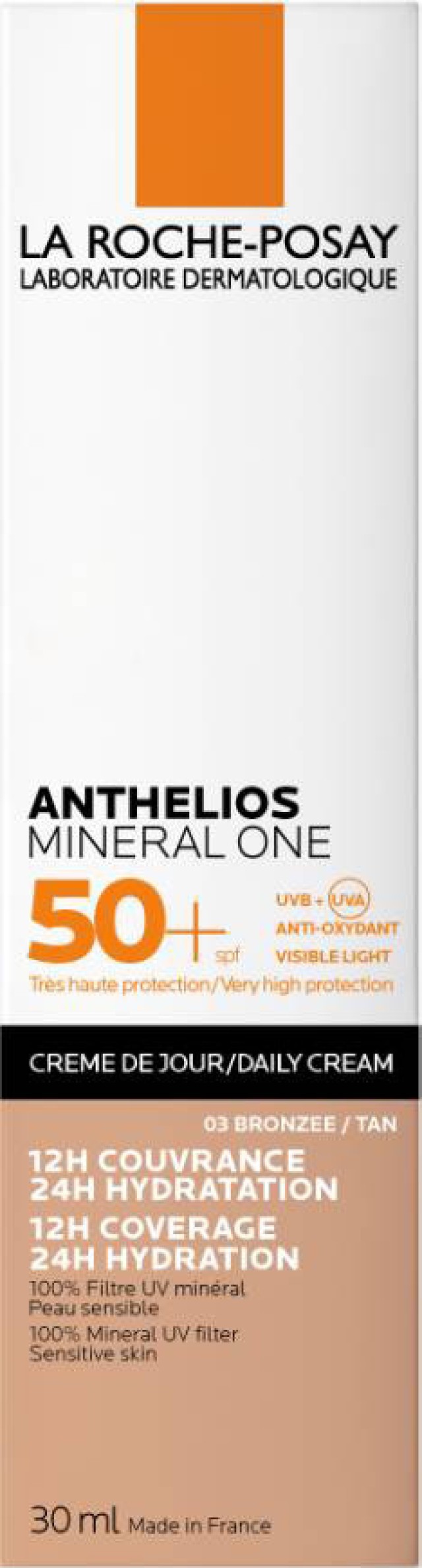 LA ROCHE POSAY Anthelios Mineral One Daily Cream SPF50+, Αντηλιακή Ενυδατική Κρέμα Προσώπου Με Χρώμα Tan 03, 30ml