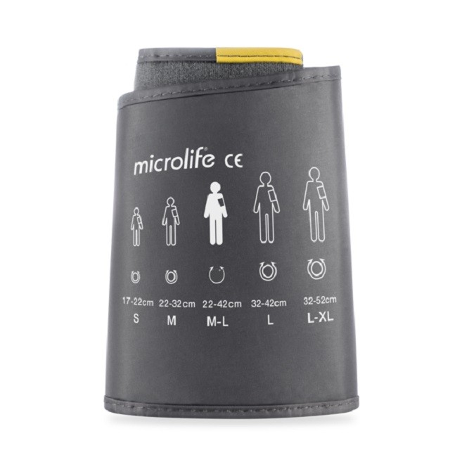 Microlife Conical Wide-Range Cuff For Upper Arm Περιχειρίδα Μπράτσου Μαύρη M-L 22-42cm