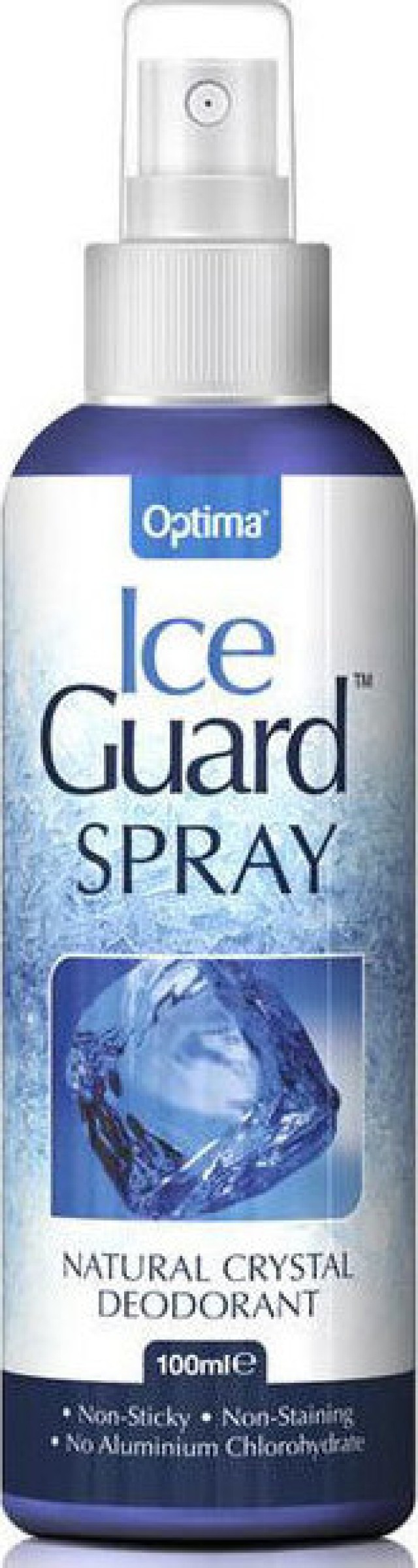 OPTIMA Ice Guard Spray Αποσμητικό με Φυσικό Κρύσταλλο Natural Crystal Deodorant , 100ml