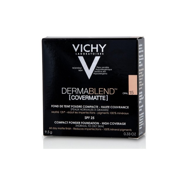 Vichy Dermablend Covermatte Make-Up No.15 Opal Υψηλής Κάλυψης Make Up σε Μορφή Πούδρας, 9,5gr