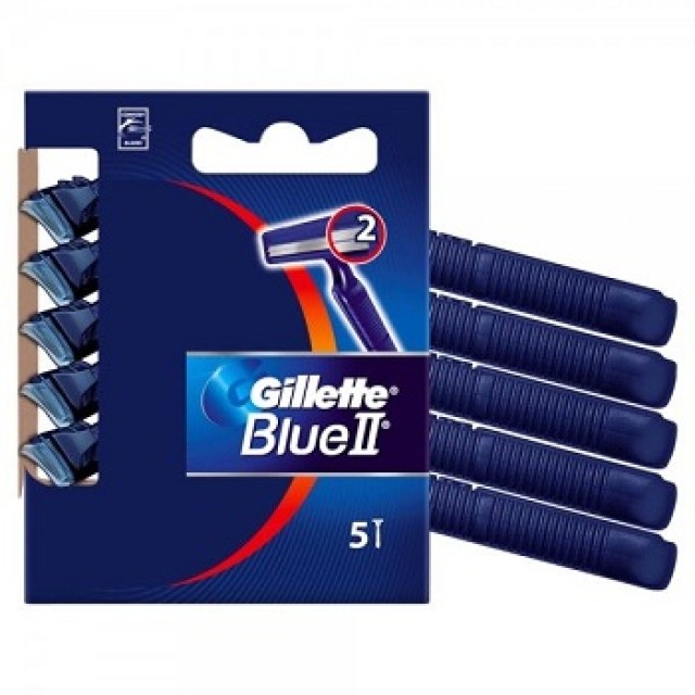 Gillette Blue II Ανδρικά Ξυραφάκια μιας Χρήσης 5τμχ