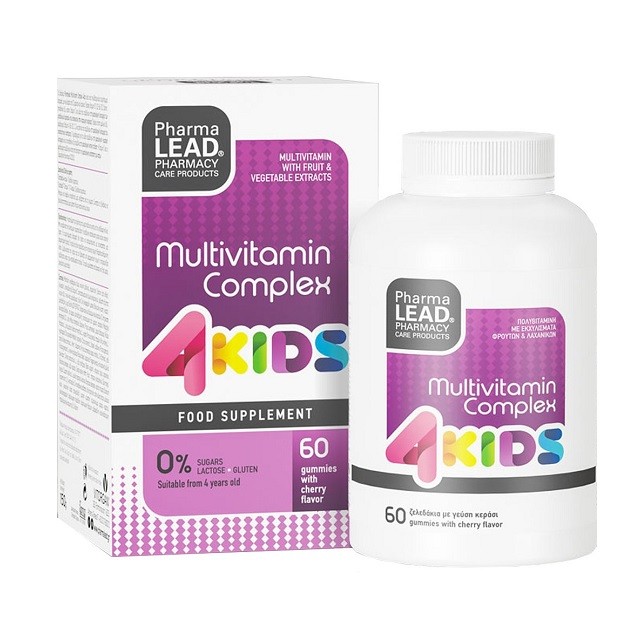Pharmalead Multivitamin Complex 4Kids Συμπλήρωμα Διατροφής Πολυβιταμινών Μετάλλων & Ιχνοστοιχείων, 60 Ζελεδάκια