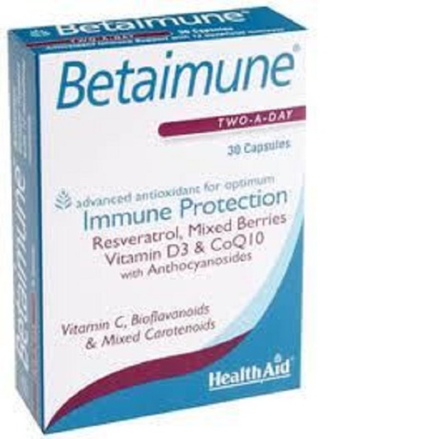 HEALTH AID Betaimune Two-a-Day Ενίσχυση & Προστασία του Ανοσοποιητικού με Αντιοξειδωτική Δράση, 30caps