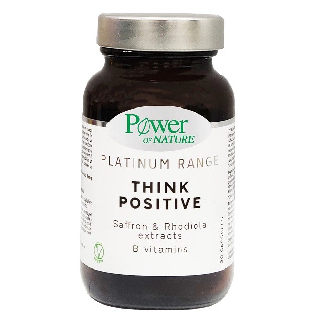 Power of Nature Platinum Range Think Positive Συμπλήρωμα Διατροφής Για Το Άγχος, 30 Κάψουλες
