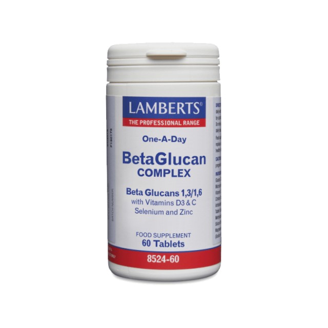 LAMBERTS Beta Glucan Complex, Συμπλήρωμα B - Γλυκάνων, 60tabs 8524-60