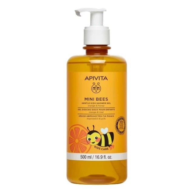 Apivita Mini Bees Gentle Kids Shower Gel Απαλό Αφρόλουτρο Για Παιδιά με Πορτοκάλι και Μέλι 500ml